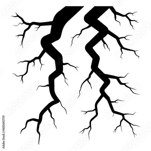 Quality full and unique Ground split fracture line vector
