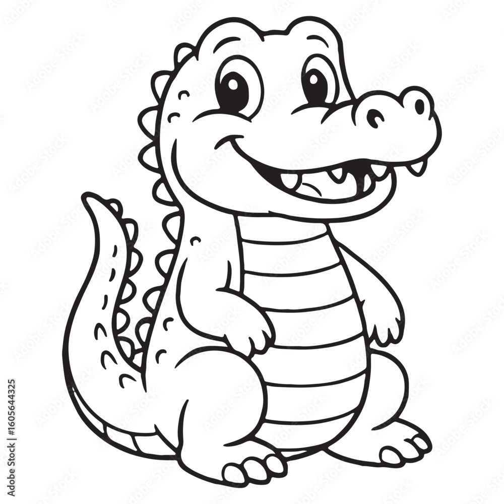 Fototapeta premium cartoon crocodile cartoon