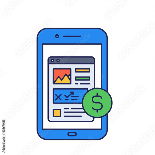 White Trophy with Dollar Sign Illustration. White Award Trophy with Money Symbol. Financial Success, Prize, Competition, Business Performance, Recognition.
