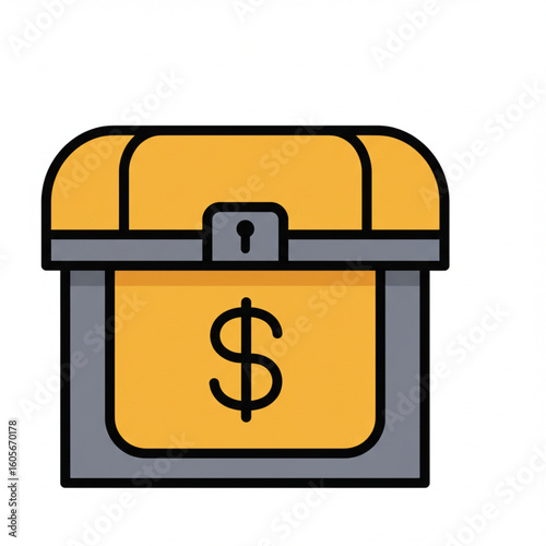 Trophy with Dollar Sign Illustration. Golden Trophy with Money Symbol. Financial Success, Award, Goal Achievement, Investment Victory, Business Accomplishment.
