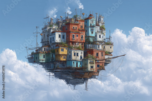 old houses in the floating city