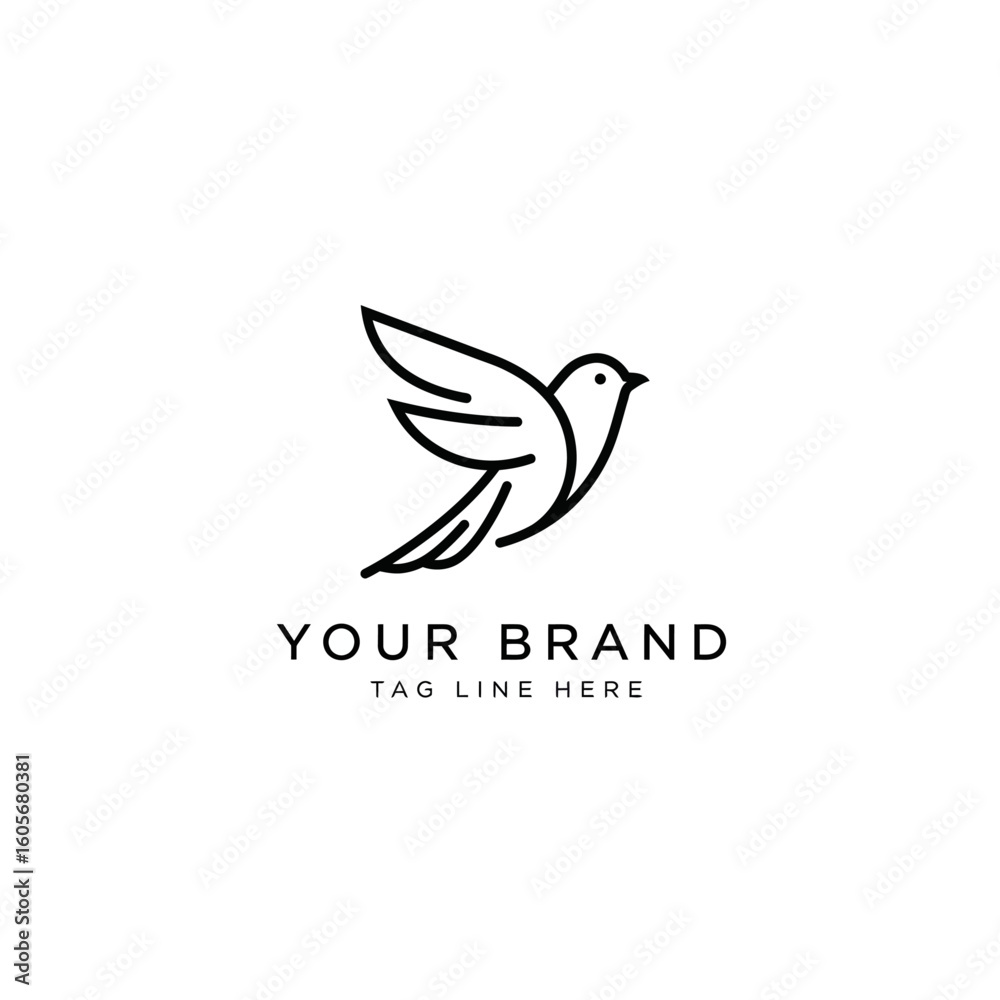 Fototapeta premium LOGO BIRD SIMPLE VEKTOR