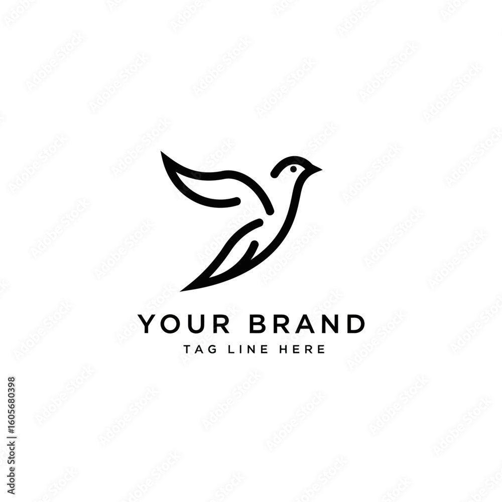 Fototapeta premium LOGO BIRD SIMPLE VEKTOR