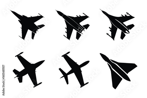 Aerial Arsenal: An ensemble of meticulously rendered aircraft, showcasing the sleek silhouettes of formidable warplanes against a bright backdrop, ready for action.