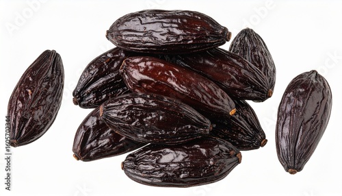 Wallpaper Mural Macro Image of Tonka Beans Isolated on White Background Torontodigital.ca