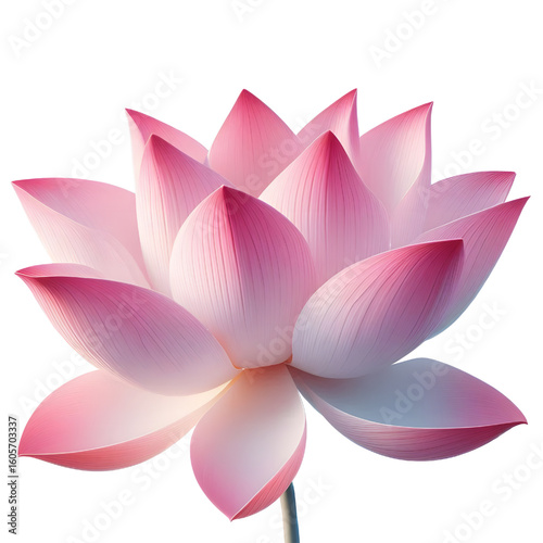 Cutout lotus flower on transparent background