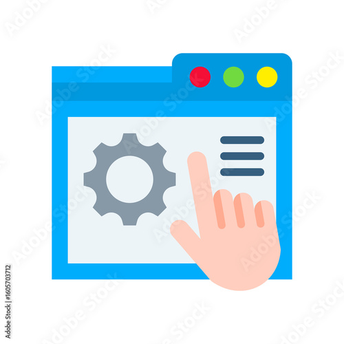 Self Service flat color icon