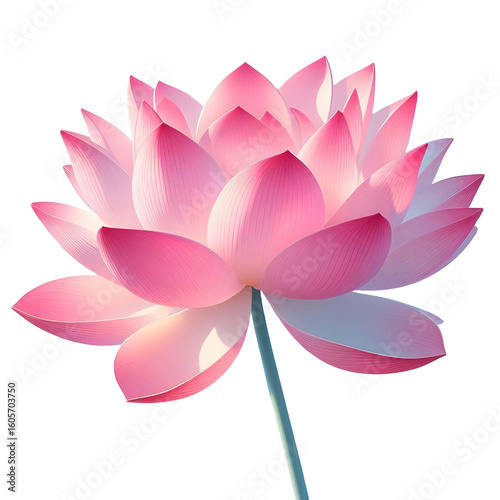 Cutout lotus flower on transparent background
