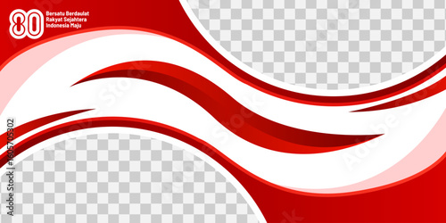 80th anniversary of Indonesian independence banner template