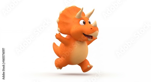 Cartoon dinosaur running