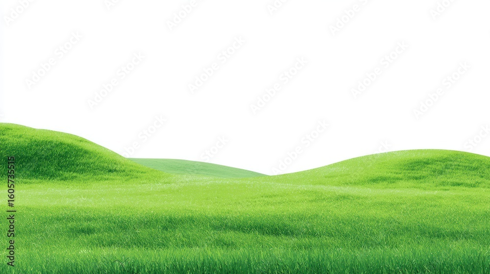 Obraz premium Green Hills Landscape: Meadow, Grassland, Nature Image