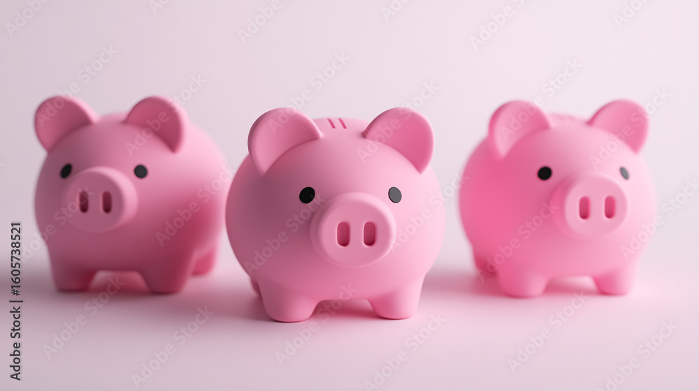 A pink piggy bank representing financial savings. A pink piggy bank representing financial savings.