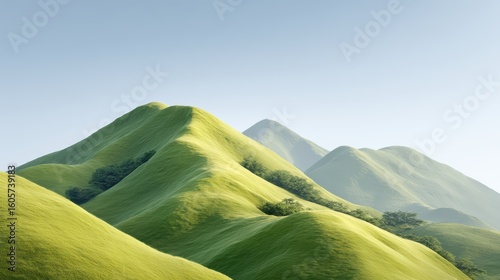 Rolling Green Hills Landscape - Serene Nature Scenery