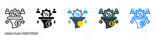 Conversion Rate icon multiple style 