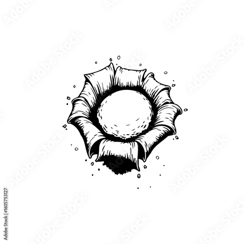 Abstract floral illustration with hand-drawn style showcasing artistic flair and simplicity creating decorative element or design project