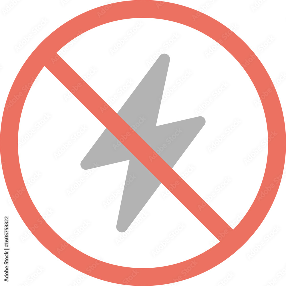 Obraz premium no flash icon