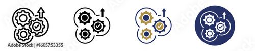 Process Improvement  Icon Set Multiple Style Collection