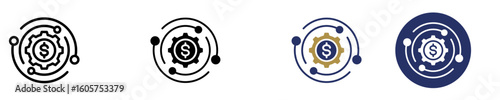 Business Unit  Icon Set Multiple Style Collection
