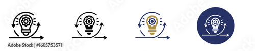 Agile Approach  Icon Set Multiple Style Collection