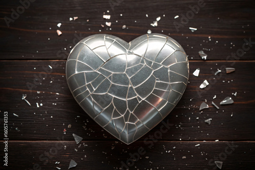 heart shaped cookie cutters on wooden background