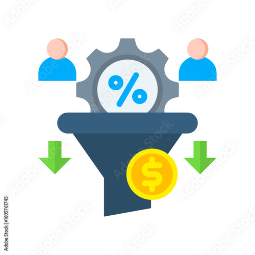 Conversion Rate flat icon