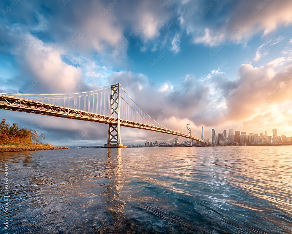 Golden Gate Bridge Sunrise Cityscape Golden Gate Bridge Sunrise Cityscape