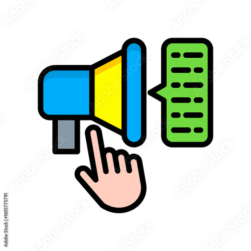 Call To Action lineal color icon