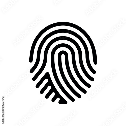 Digital Signature Fingerprint Logo Vector Illustration
