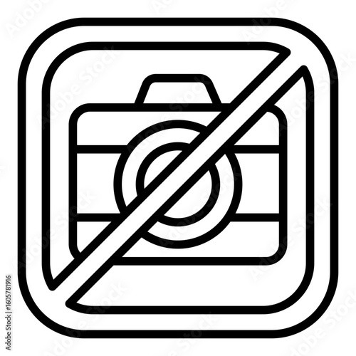 no photo outline icon used for restriction or privacy setting