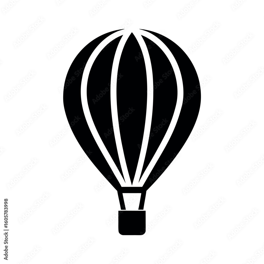 Fototapeta premium Hot Air Balloon Logo Icon Vector Illustration
