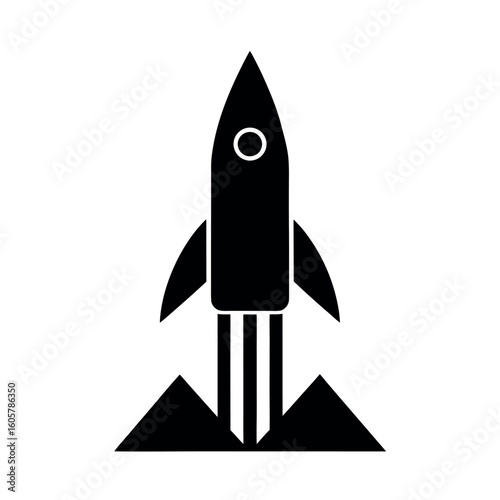 Launchpad with Upward Arrow Icon Vector Illustration