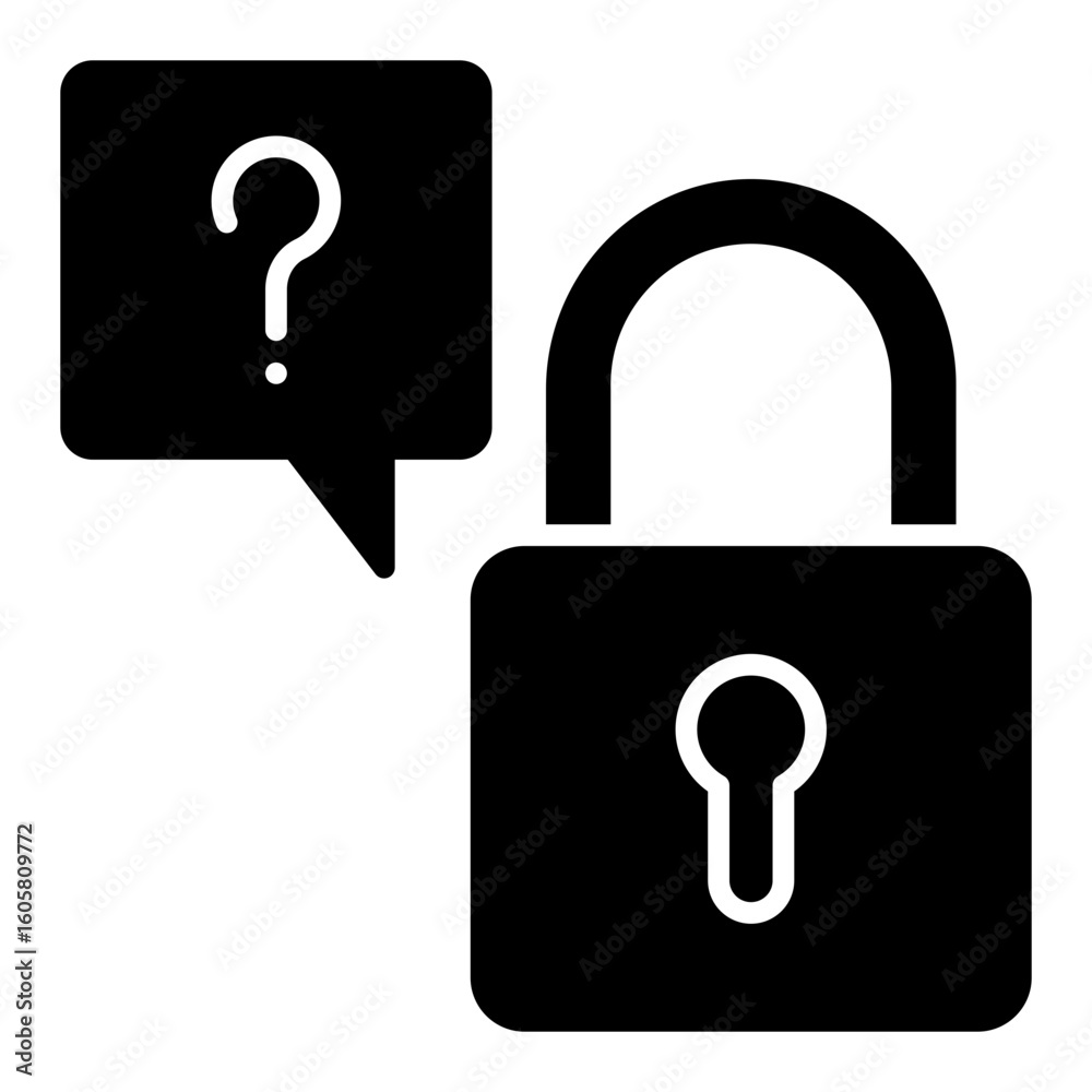 lock question mark solid icon