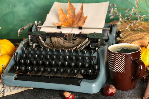 Vintage typewriter, chestnu...