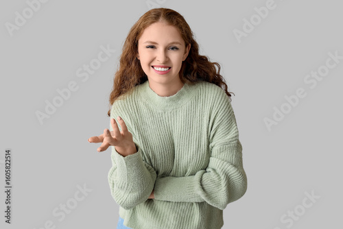 Portrait of confused young ...