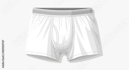 Simple White Boxer Briefs: Classic Underwear Essential for Men's Comfort and Confidence