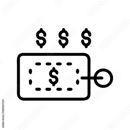 An emblematic depiction of financial security, where a wallet, marked with the dollar sign, signifies the embodiment of wealth, value, and money.