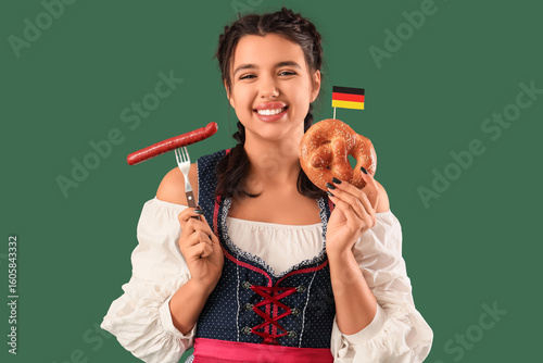 Young Octoberfest waitress ...