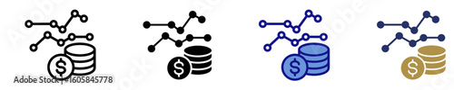 Economic Forces  Icon Set Multiple Style Collection
