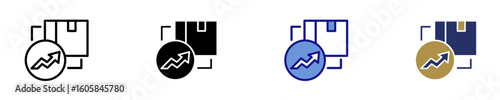 Quantity Demanded  Icon Set Multiple Style Collection
