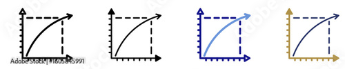 Marginal Utility Curve  Icon Set Multiple Style Collection
