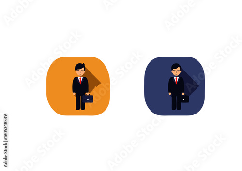 con of a businessperson standing confidently