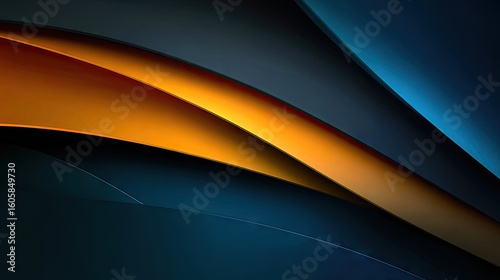 Layered shades of deep blue and gold.