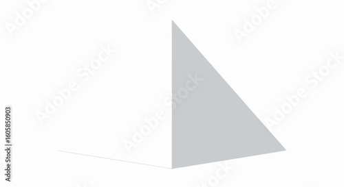 Minimalist geometric structure with triangular and orthogonal shapes composition, offering clean and abstract visualization for design resources