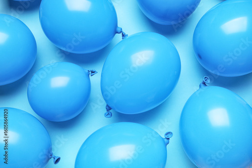 Air balloons on blue backgr...