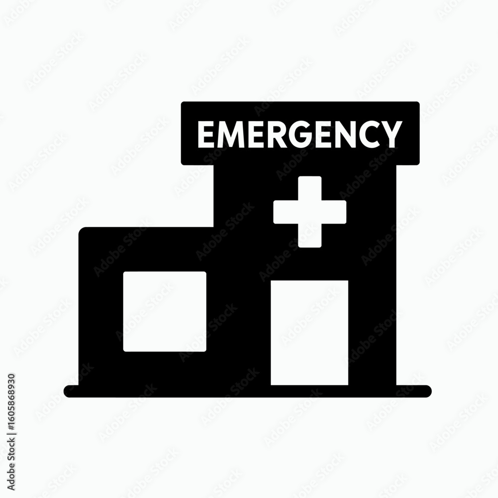 Obraz premium Emergency Hospital Icon for Healthcare Services