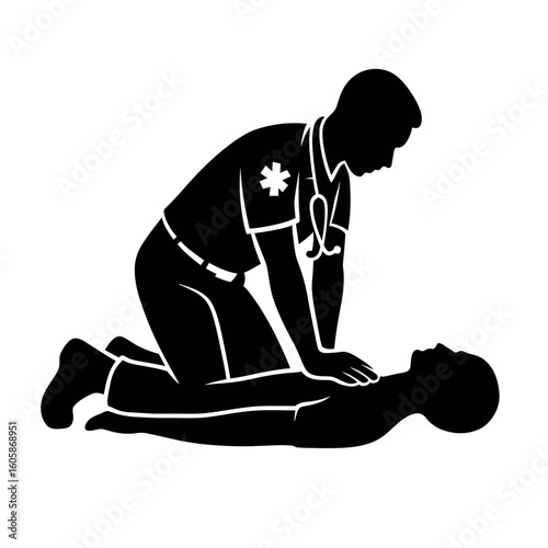 Medical Emergency CPR Training Illustration