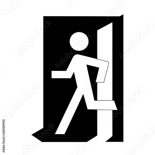 Exit Sign Icon for Emergency Situations