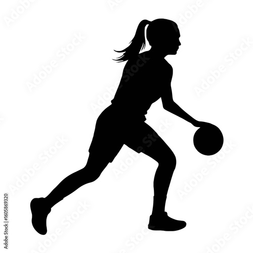 Dynamic Basketball Player Silhouette
