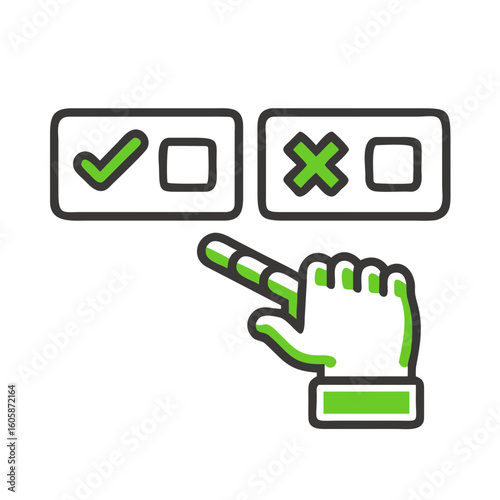 Robotic Finger Hovers Over Glowing Buttons, Indicating Selection and Choice