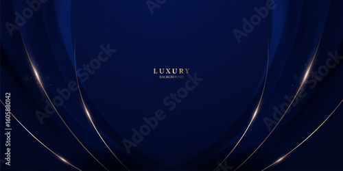 blue background design With luxurious effect elements Vector illustration